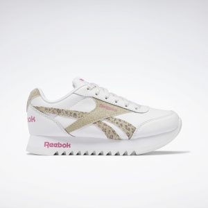 Reebok Royal Classic Jogger 2 Platformschoenen Cloud White / Cloud White / Gold Metallic