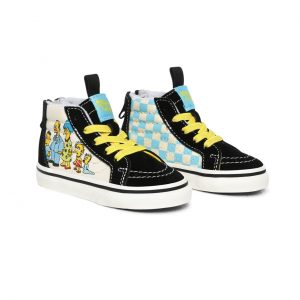 VANS The Simpsons X Vans 1987-2020 Sk8-hi Zip Peuterschoenen Zwart (VN0A4BV117E)