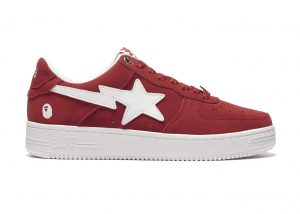 A Bathing Ape Bape Sta Low Red Suede (001FWH201047_RED)