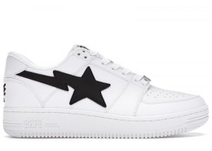 A Bathing Ape Bapesta Low M1 White Black (1G20191010)