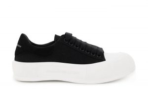 Alexander McQueen Deck Skate Plimsoll Lace-Up Black (W) (654593W4MV71070)