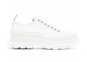Alexander McQueen Tread Slick Low Lace Up White White (627225WHZ629071 / 604257W4L329000)