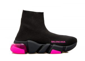 Balenciaga Speed Trainer Clear Sole Black Fluo Pink (W) (607543W2DBW1051)