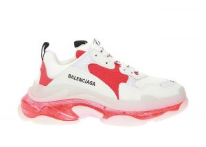 Balenciaga Triple S Clear Sole White Red (544351 W09OH 6506)