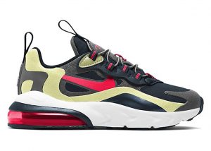 Nike Air Max 270 React Iron Grey Bright Crimson (PS) (BQ0102-015)