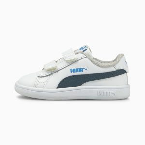 Puma Smash v2 Wit/Blauw (365174-30)