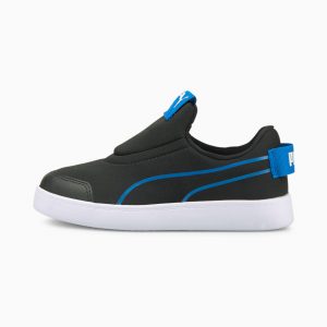 Puma Courtflex v2 Slip-On kinderen Zwart/Blauw (374858-05)