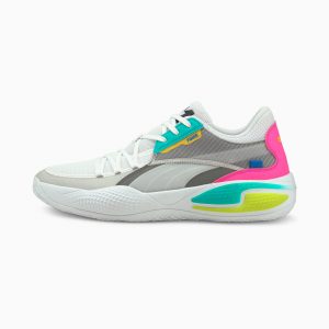 Puma Court Rider 2K basketbalschoenen Wit/Grijs (376313-01)
