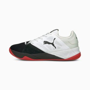 Puma Accelerate Turbo Nitro handbalschoenen Wit/Zwart/Rood (106459-01)