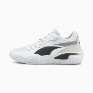 Puma Court Rider Team basketbalschoenen Wit/Zwart (195660-03)