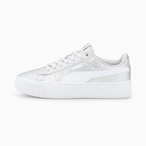 Puma Vikky Platform meisjes Zilver/Grijs/Wit (366856-12)