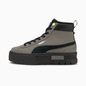 Puma Mayze Mid WTR schoenen dames Zwart/Grijs (381888-02)
