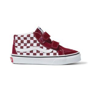 VANS Checkerboard Sk8-mid Reissue Velcro Kinderschoenen  Rood (VN00018T99G)