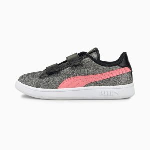 Puma Smash v2 Glitz Glam Kid Zwart (367378-25)