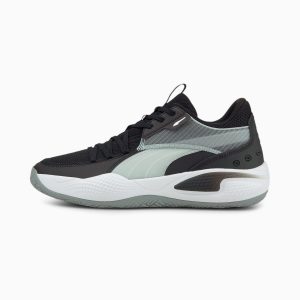 Puma Court Rider Team basketbalschoenen Wit/Zwart (195660-06)