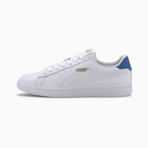 Puma Smash v2 leren Goud/Blauw/Wit (365215-18)