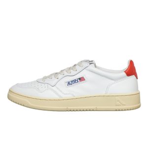 Autry  Medalist Low White / Orange (AULMLL24)