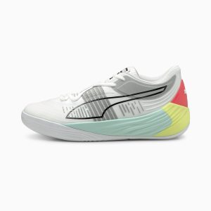 Puma Fusion Nitro basketbalschoenen Wit/Blauw (195587-02)