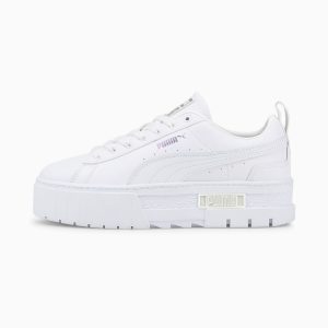 Puma Mayze leren iriserende Wit (387269-01)