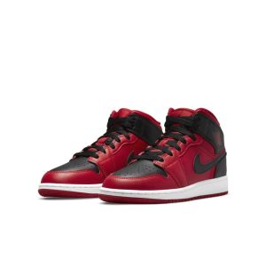 Air Jordan 1 Mid Reverse Bred (GS) (554725-660)