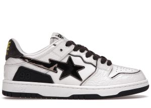 A Bathing Ape Bape SK8 Sta White Silver (001FWH801020_WHT_A)