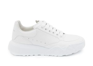 Alexander McQueen Court Trainers White Leather (W) (633915WIA989000)