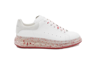 Alexander McQueen Oversized White Splatter Red (625174WHYBB9175)