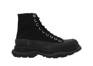 Alexander McQueen Tread Slick Lace Up Boot Black (W) (611706W4MV21000)