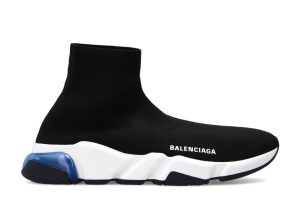 Balenciaga Speed Trainer Black Blue Clear Sole (607544W05GG1941)
