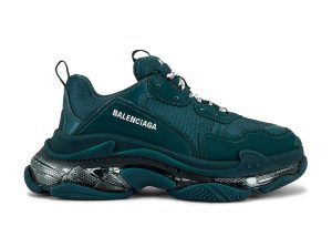 Balenciaga Triple S Clear Sole Full Dark Green (541624W2GA13210)