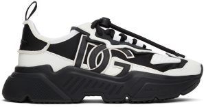 Dolce & Gabbana Black & White Daymaster Sneakers (CS1941 AQ356)