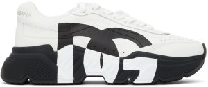 Dolce & Gabbana Black & White Logo Daymaster Sneakers (CS1791 AQ343)