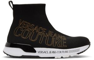 Versace Jeans Couture Black Dynamic Logo Sneakers (E71VA3SA1EZS016)