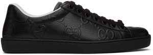 Gucci Black GG Ace Sneakers (625787 1XK10)