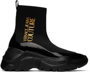 Versace Jeans Couture Black Speedtrack High Sneakers (E71VA3SC5EZS022)