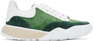 Alexander McQueen Green Suede Court Trainer Sneakers (634618WHWJA)