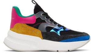 Alexander McQueen Multicolor Suede Sneakers (662691WHWJC)