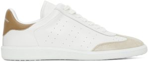 Isabel Marant White & Beige Bryce Sneakers (21ABK0029-21A036S)