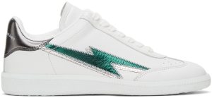 Isabel Marant White & Green Bryce Sneakers (21ABK0029-21A038S)