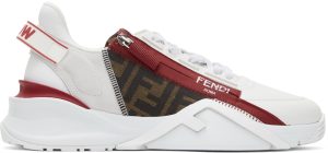 Fendi White & Red Flow Sneakers (7E1392 AF5Q)