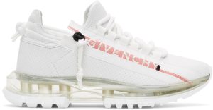 Givenchy White & Red Spectre Low Runner Sneakers (BE0019E0XH)