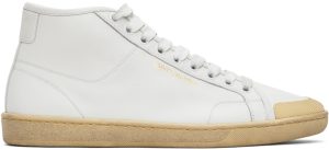 Saint Laurent White Court Classic SL/39 Mid Sneakers (653489 04GB0)