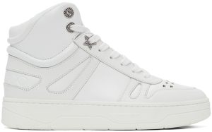 Jimmy Choo White Hawaii Hi Top/F Sneakers (HAWAII HI TOP/FCLF)