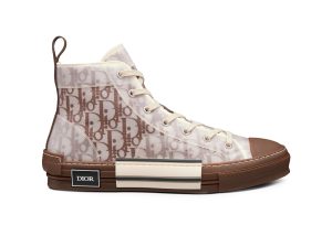Dior B23 High Top Coffee White Dior Oblique (3SH118ZMK_H761)