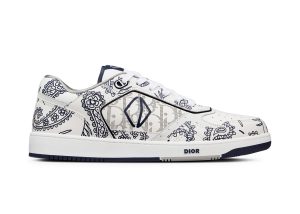 Dior B27 Low White Navy Blue CD Paisley White Dior Oblique (3SN272ZOF_H069)
