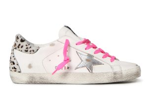 Golden Goose Super Star White Silver Pink Leopard Print (W) (GWF00102F00247210881)