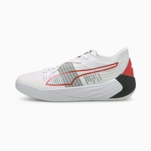 Puma Fusion Nitro basketbalschoenen Wit/Rood (195514-04)