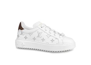 Louis Vuitton Time Out Debossed Monogram Leather White Silver (W) (1A9HBD)