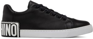 Moschino Black Rubberized Logo Sneakers (MB15402G1E GA0)