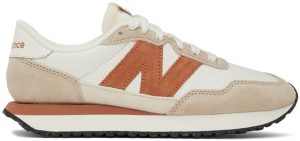 New Balance Taupe & Orange 237V1 Sneakers (MS237RB)